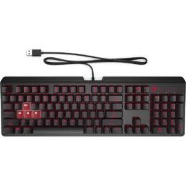 HP Omen Encoder Mechanical Gaming Wired Keyboard, Full-Size, Cherry MX Red Switches, Anti-Ghosting with N-key Rollover, Red LED Keylighting, 180cm Braided Cable, English Layout, Black (Open Box)