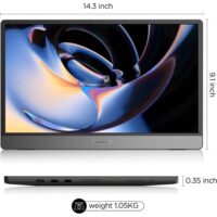 KOORUI E1511A 15.6" 60Hz Portable Monitor, FHD IPS Display, 1080P HDMi + Type C Interface, LED Backlight, Built-In Speaker - Image 5