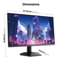 KOORUI G2721P 27" 200Hz QHD (2560*1440) IPS Display | 95% DCI-P3,E≤2 | (DIC) 1ms Response Time, 16.7m Color Display, 2x HDMI 2.0 | 1x DP 1.4 HDR 400 Gaming Monitor - Image 4