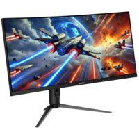 KOORUI G3441XC 34" 240Hz 1ms MPRT sRGB 125%, Adobe RGB 102%, UWQHD VA 1500R Curved Gaming Monitor, HDR 400, 21:9 Aspect Ratio, AMD FreeSync Premium, 95% DCI-P3, Height Adjustable and Swivel Stand - Image 3