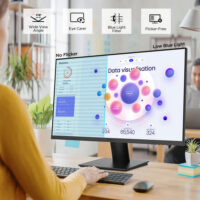 KOORUI N07 27" 4K 60Hz, UHD IPS Display 90% DCI-P3, Free-Sync & G-Sync Technology, VESA Compatible, 2x HDMI (2.0), 1x DisplayPort (1.2) | 10.7 billion 10 Bit HDR | Business | Professional Monitor - Image 4