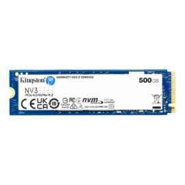 Kingston NV3 500GB M.2 2280 NVMe SSD, PCIe 4.0 Gen 4x4, Up to 6000 MB/s