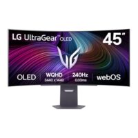LG UltraGear OLED 45GX90SA-B 45" WQHD 240Hz 0.03ms G-Sync Compatible 800R Curved DCI P3 98.5% Type-C PD 65W HDMI 2.1 Gaming Monitor