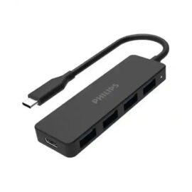 Philips SWR1603G 4-Port USB-C Hub (Aluminum)
