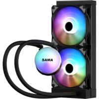 SAMA SL240 240mm RGB  PWM & FDB Fans Liquid Cooler - Black - Image 6