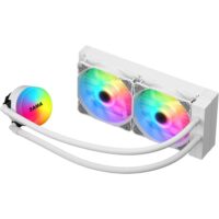SAMA SL240 240mm RGB  PWM & FDB Fans Liquid Cooler - White - Image 2