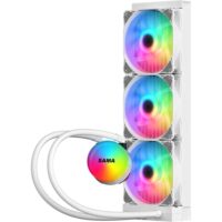 SAMA SL360 360mm RGB  PWM & FDB Fans Liquid Cooler - White - Image 3