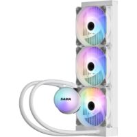 SAMA SL360 360mm RGB  PWM & FDB Fans Liquid Cooler - White - Image 6