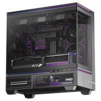 Thermalright TL-M10 Vision LCD Screen Mid-Tower Micro-ATX Gaming Case - Black