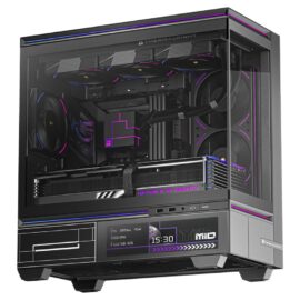 Thermalright TL-M10 Vision LCD Screen Mid-Tower Micro-ATX Gaming Case - Black
