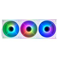 Thermalright TL-M12QRW-S X3 Reverse CPU Fan Building Blocks 120mm Case Cooler PWM Connector Silent Computer Cooling with ARGB Light Wireless Splicing PC Fan with ARGB Mirror Light Effect Low Noise White - Image 3