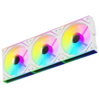 Thermalright TL-M12QRW-S X3 Reverse CPU Fan Building Blocks 120mm Case Cooler PWM Connector Silent Computer Cooling with ARGB Light Wireless Splicing PC Fan with ARGB Mirror Light Effect Low Noise White - Image 2