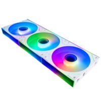 Thermalright TL-M12QRW-S X3 Reverse CPU Fan Building Blocks 120mm Case Cooler PWM Connector Silent Computer Cooling with ARGB Light Wireless Splicing PC Fan with ARGB Mirror Light Effect Low Noise White - Image 4