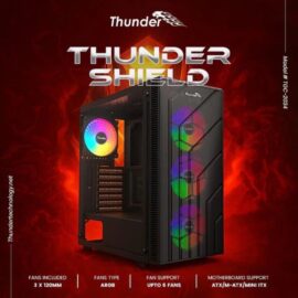 Thunder Shield ATX With 3 ARGB Fan Casig Black