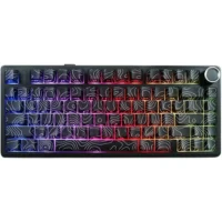 AULAF75 Gasket Mechanical Keyboard, 75% Wireless Hot Swappable Gaming Keyboard with Five-Layer Padding&Knob, Bluetooth/2.4GHz/USB-C, RGB, Pre-Lubed Switches (Black Contour)