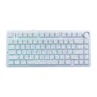AULA F75 Gasket Mechanical Keyboard, 75% Wireless Hot Swappable Gaming Keyboard with Five-Layer Padding&Knob, Bluetooth/2.4GHz/USB-C, RGB, Pre-Lubed Switches (White Contour) - Image 2