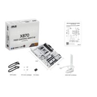 ASUS X870 MAX GAMING WIFI7 W AM5 ATX Motherboard AMD X870 Chipset 4x DDR5 DIMM Slots Up to 256GB Max Memory 1x PCIe 5.0 x16 3x M.2 Slots Wi-Fi 7 & Bluetooth v5.4White - Image 10