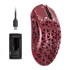 ATTACK SHARK R5 Ultra Carbon Fiber Wireless 8K PAW3950MAX Gaming Mouse Red