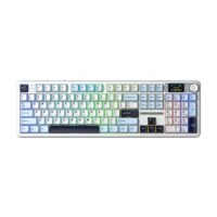 AULA F108 Pro Full-Size Mechanical Keyboard With Smart Screen White Blue