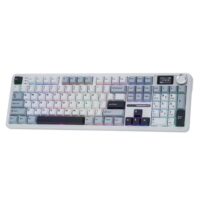 AULA F108 Pro Full-Size Mechanical Keyboard With Smart Screen White Blue - Image 5