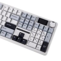 AULA F108 Pro Full-Size Mechanical Keyboard With Smart Screen White Blue - Image 4