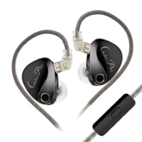 KZ Castor Pro IEM with HD Mic, Dual 10mm Dynamic Driver, Harman Target Improved Bass for Hi-Res Audio Quality, 4 Tuning Switch, Oxygen Free Copper Flat Cable, 0.78mm 2Pin & 3.5mm Plug Compatible