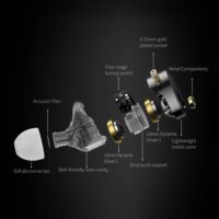 KZ Castor Pro IEM with Mic, Dual 10mm Dynamic Driver, Harman Target Hi-Res Audio Quality, 4 Tuning Switch, Oxygen Free Copper Flat Cable, HD Microphone, 0.78mm 2Pin & 3.5mm Plug Compatible - Image 4