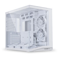 Lian Li O11 Dynamic Mini V2 Flow 5 Pre Installed Non RGB Gaming Computer Case - White