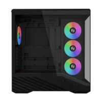 Lian Li Vector V100 ATX Mid-Tower PC Case, 4 x 120mm ARGB PWM Fans Pre-Installed, LED RGB Strip, Display Platform with Tempered Glass, Support 420mm GPUs, 360mm Radiator, Optimized Airflow Black - Image 2
