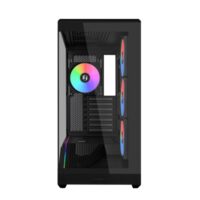 Lian Li Vector V100 ATX Mid-Tower PC Case, 4 x 120mm ARGB PWM Fans Pre-Installed, LED RGB Strip, Display Platform with Tempered Glass, Support 420mm GPUs, 360mm Radiator, Optimized Airflow Black - Image 6