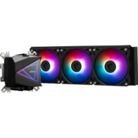 MSI MAG CoreLiquid I360 Black AIO ARGB CPU Liquid Cooler - Infinity Mirror Design UNI Bracket 360mm Radiator Triple 120mm ARGB PWM Fans LGA 1700/1851 AM5/AM4 Compatible - Image 3