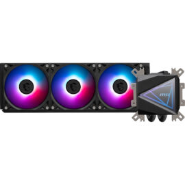 MSI MAG CoreLiquid I360 Black AIO ARGB CPU Liquid Cooler - Infinity Mirror Design UNI Bracket 360mm Radiator Triple 120mm ARGB PWM Fans LGA 1700/1851 AM5/AM4 Compatible