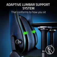 Razer Iskur V2 Gaming Chair, Built-in 6D Lumbar Support, High Density Foam Cushion, 4D Armrest, Head Cushion Include Dark Grey Fabric - Image 2