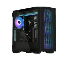 Sonic H7 ATX ARGB Gaming Case (4x ARGB Fans) – Black