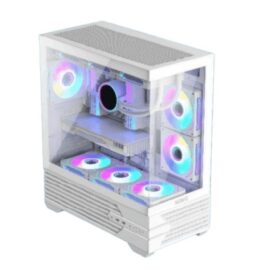 Sonic K10 ATX ARGB Gaming Case (3x ARGB Fans) – White
