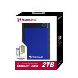 Transcend StoreJet 25H3B 2TB Shockproof Portable Hard Drive - Blue