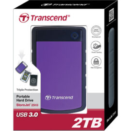 Transcend StoreJet 25H3P 2TB Shockproof Portable Hard Drive - Purple