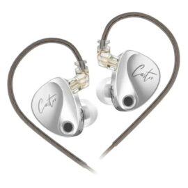 KZ Castor Wired IEM In-Ear Headphones with Mic, Dual Dynamic Driver in Ear Monitor, 4 Tuning Switches IEM, 2Pin Detachable Cable (Harman Target with Mic)