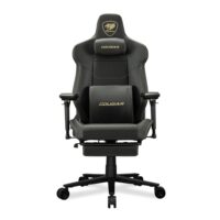 Cougar Armor Evo M PVC Leather, 5D Adjustable Armrest, Lumbar Cushion Gaming Chair Black/Gold