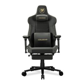 Cougar Armor Evo M PVC Leather, 5D Adjustable Armrest, Lumbar Cushion Gaming Chair Black/Gold
