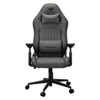 Cougar Explore Royal Gray F with Breathable Velvet Fabric 3D Armrests, Lumbar & Neck Pillows Gaming Chair