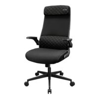 Cougar STRYDER Chair, Imitation Linen Material, Adjustable Headrest, Multi-Density Foam Seat, Ergonomically Contoured Lumbar Zone, Class 4 Gas Lift Cylinder, Black - Image 3