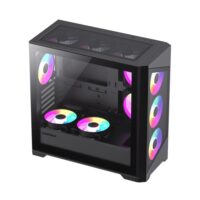 GameMax Destroyer TGB Micro-ATX 4 ARGB Fans, Tempered Glass Panels Gaming Case - Black - Image 6