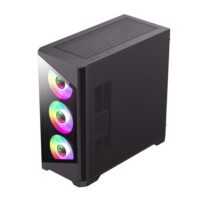 GameMax Destroyer TGB Micro-ATX 4 ARGB Fans, Tempered Glass Panels Gaming Case - Black - Image 5