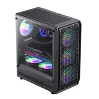 GameMax Forge AB Premium Mid Tower ATX Gaming PC Case - Black - Image 3