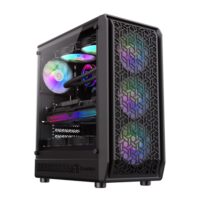 GameMax Forge AB Premium Mid Tower ATX Gaming PC Case - Black