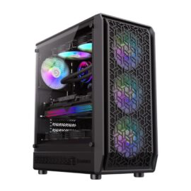 GameMax Forge AB Premium Mid Tower ATX Gaming PC Case - Black