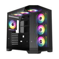GameMax HYPE-A full viewed designed Mid Tower ATX PC Gamig Case - Black - Image 3