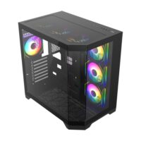 GameMax HYPE-A full viewed designed Mid Tower ATX PC Gamig Case - Black - Image 4