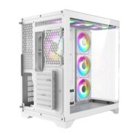 GameMax HYPE-A full viewed designed Mid Tower ATX PC Gamig Case - White - Image 4